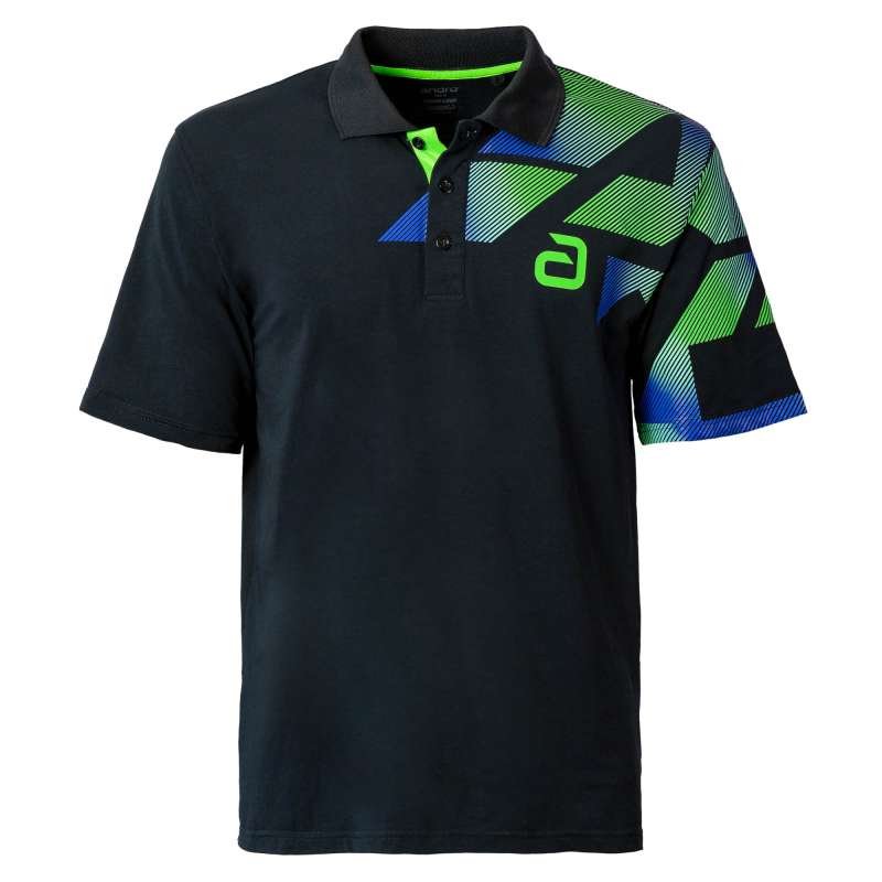 andro Shirt Benzon Baumwolle schwarz/grün